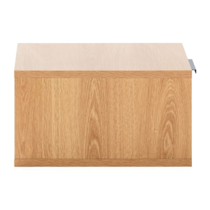 Mesita de noche flotante Auri 1 cajón efecto Roble