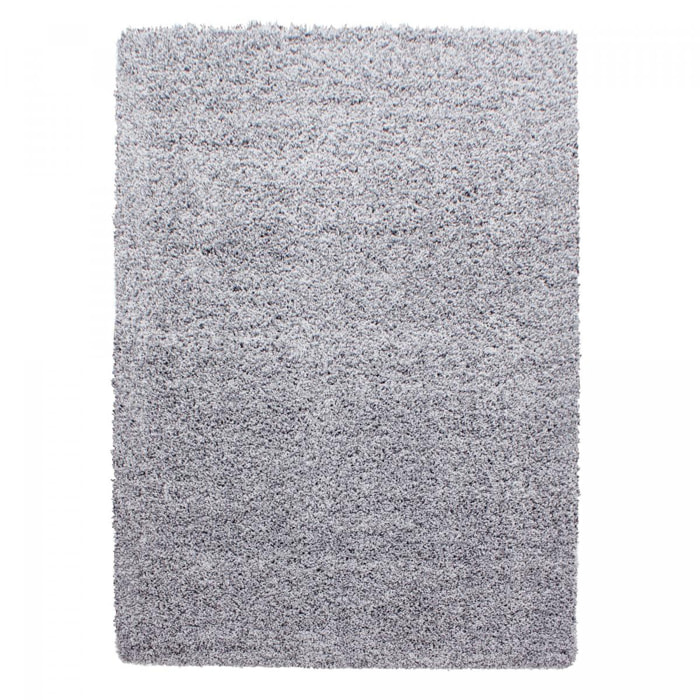 Tapis poils longs shaggy tissé motif uni ROCA