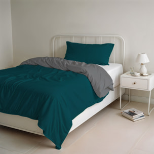 PARURE COPRIPIUMINO NATURAL COLOR SINGOLO - 100% COTONE MADE IN ITALY