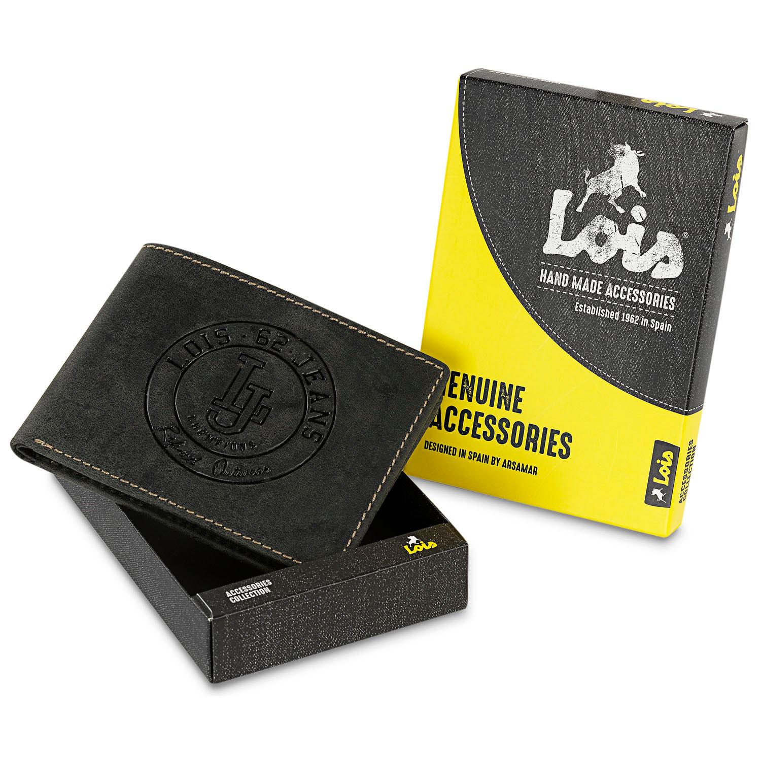 Cartera Hombre Piel Lois Brock Negro