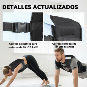 Chaleco Lastrado 5kg, Chaleco Peso Entrenamiento Transpirable, con 2 Correas Ajustables y Bandas Reflectantes, para Entrenamiento de Fuerza, Jogging, Negro