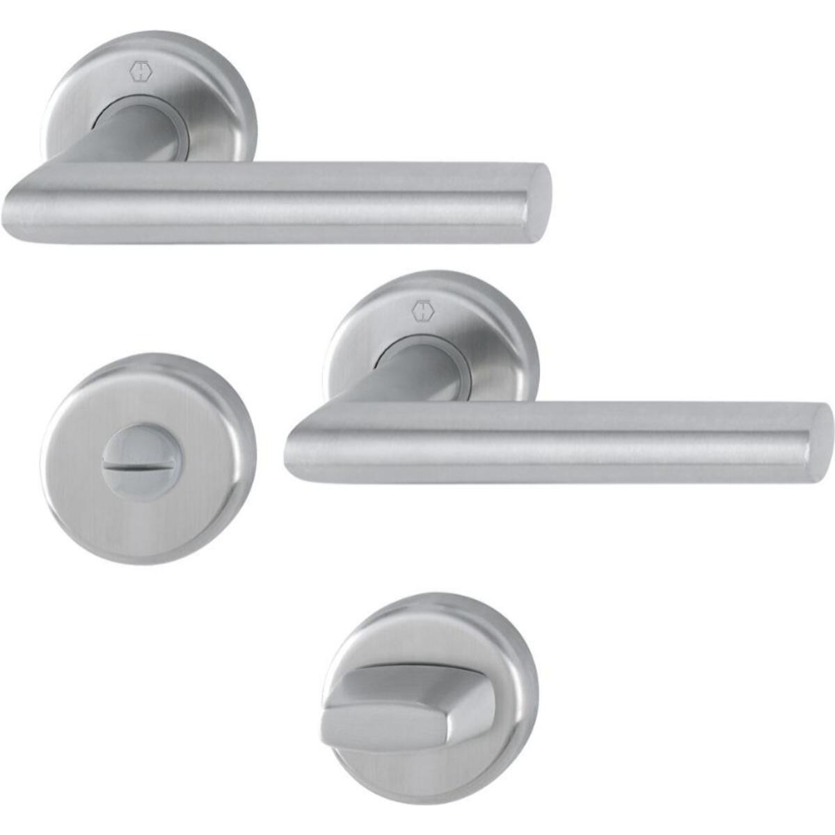 Garniture de porte HOPPE Utrech - Inox - Bec de cane condamnation - 3940701