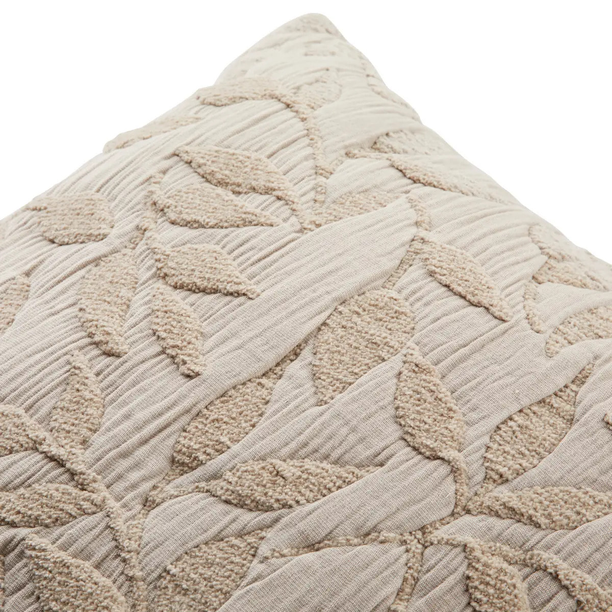 Coussin motif jacquard "Lehto" coton lin 50x50cm