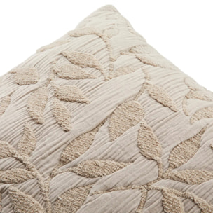 Coussin motif jacquard "Lehto" coton lin 50x50cm