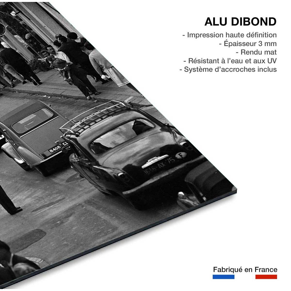 Tableau noir et blanc - Le Touquet en 1960 Tableau alu Dibond