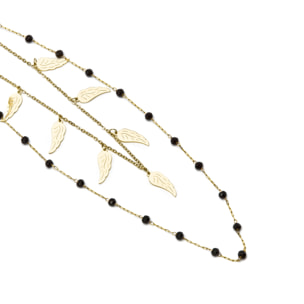 Collar de Onix acabado en oro amarillo de 18k