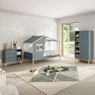 Cama cabaña Hutbed Verde Salvia - Oak Soft