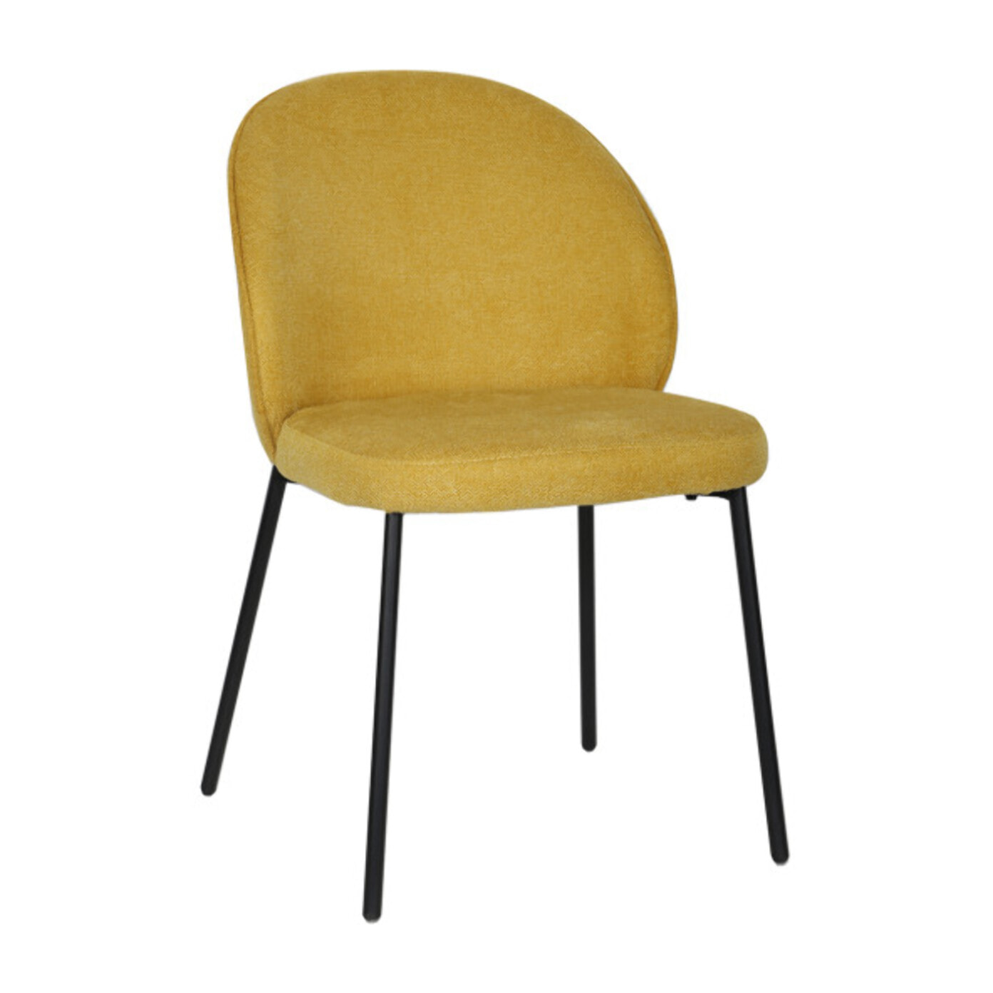 Chaise épurée en tissu avec pieds fins en métal - MARTHA