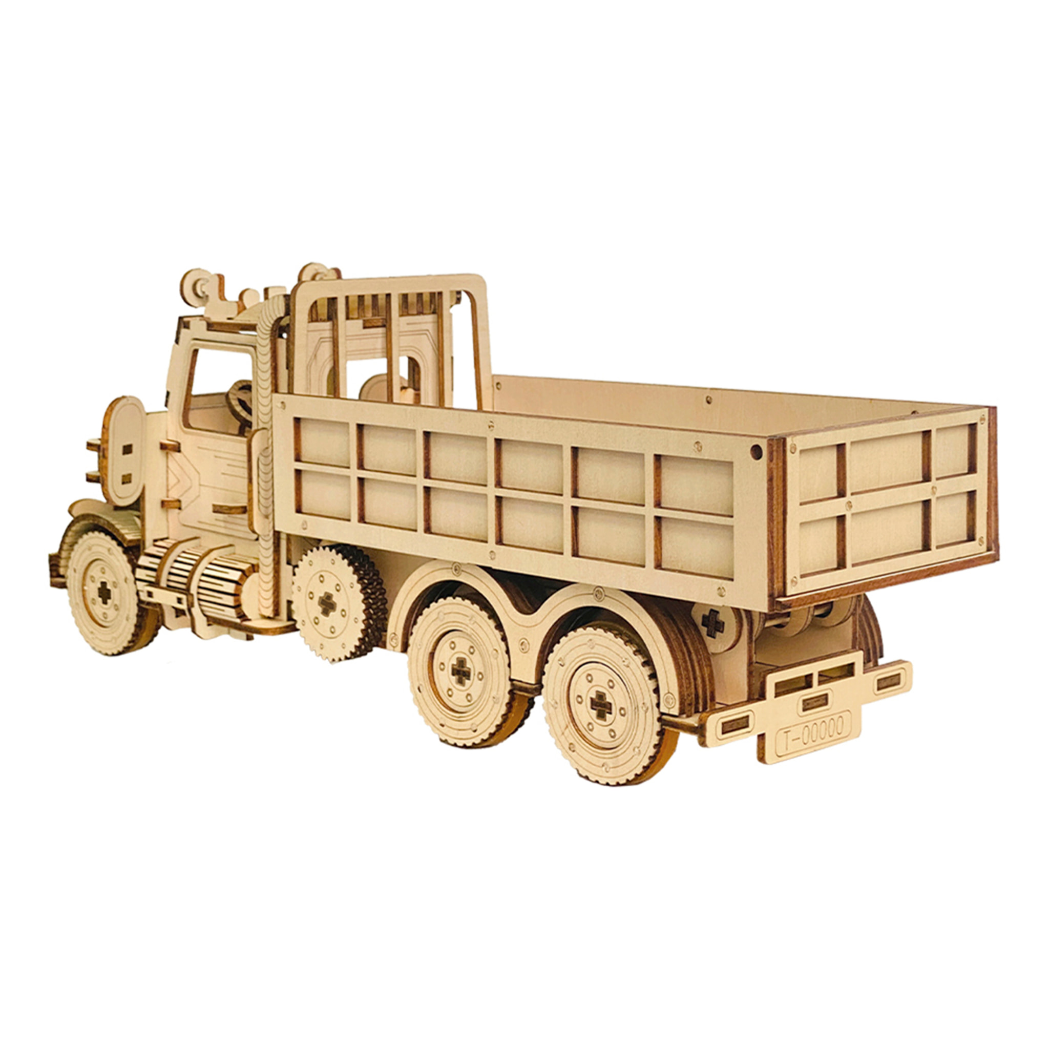Modello in legno 3D, con movimento meccanico design di camion pesante. 190 pezzi.