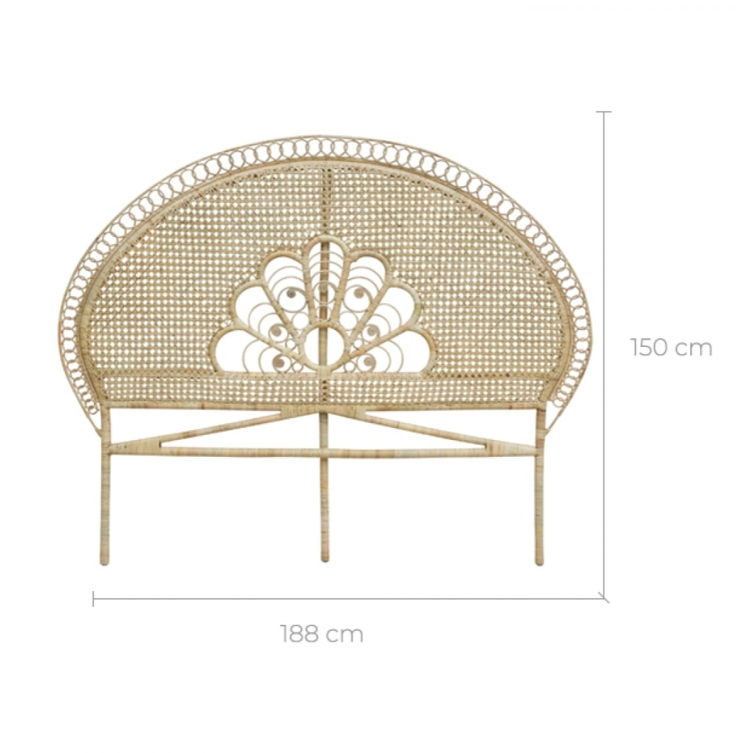 Tête de lit 160 cm en rotin naturel - Gabriella