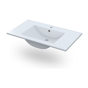 Pack de baño con lavabo cerámico Feel Blanco Brillo