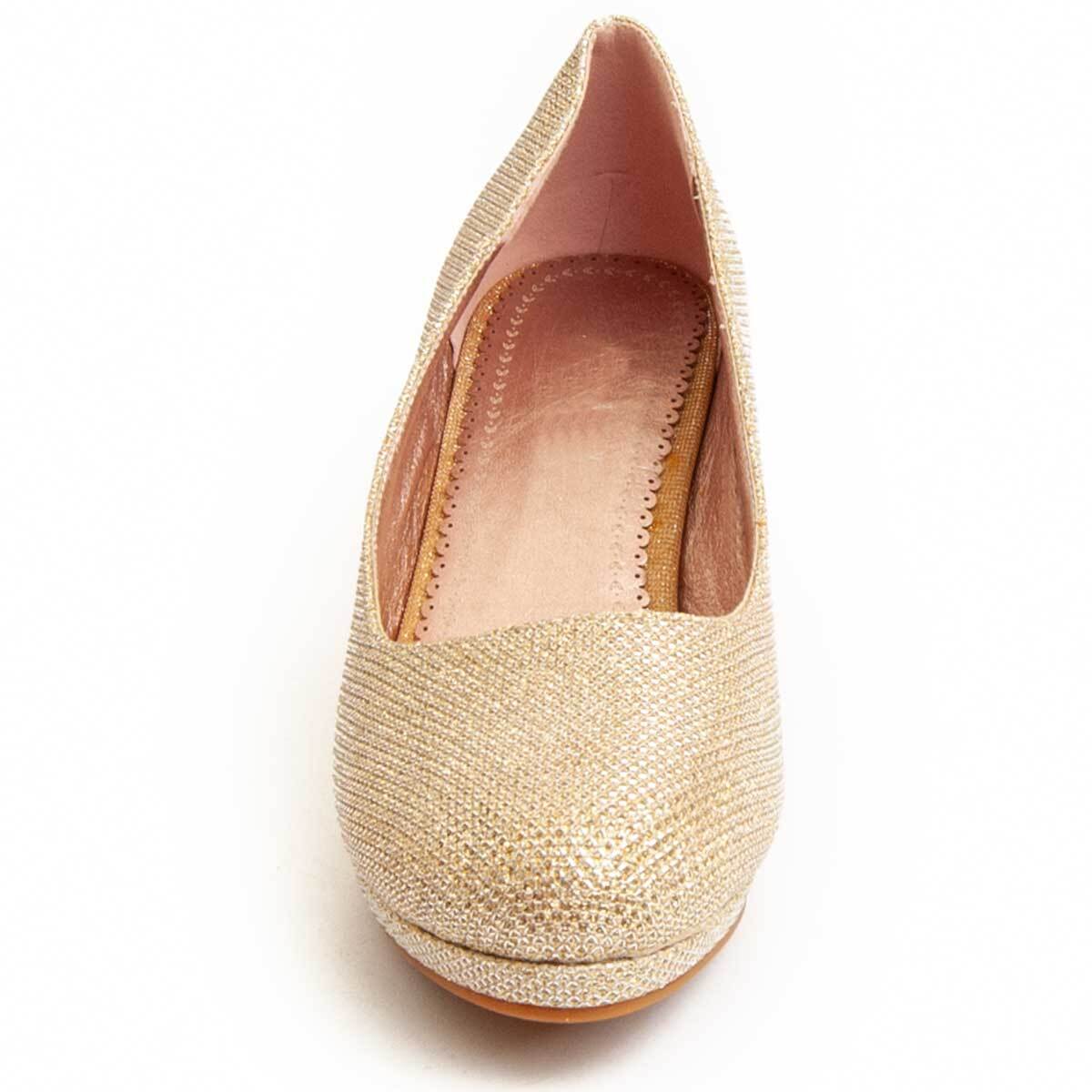 Zapato de tacón - Dorado - Altura: 6 cm