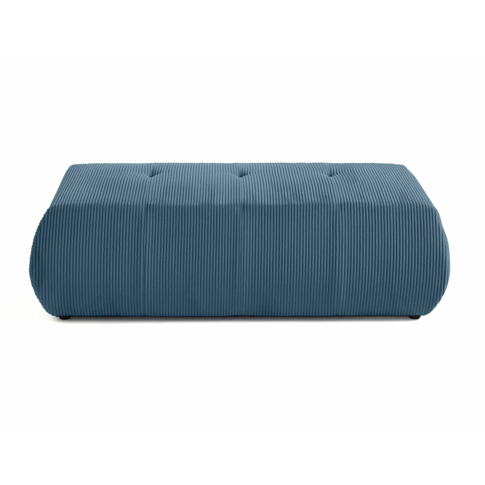 Onyx - pouf d'appoint - en velours côtelé - Bleu