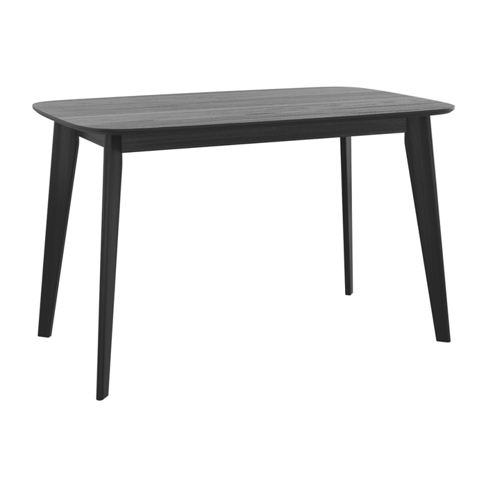 Table rectangulaire Oman 4 personnes en bois noir 120 cm