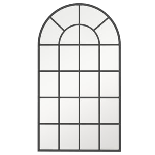 Espejo Decorativo de Pared 65x110 cm Espejo de Ventana de Metal para Salón Dormitorio Entrada Estilo Moderno Negro
