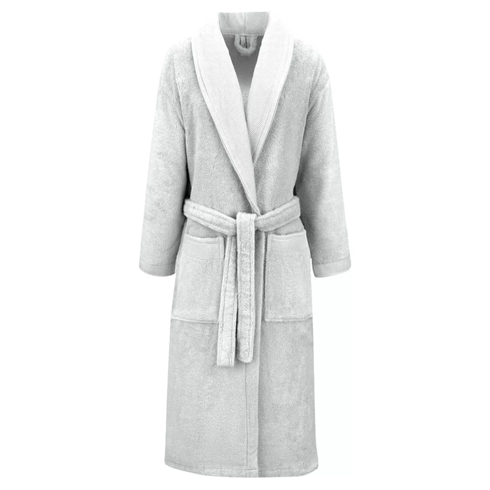 Peignoir pur coton 420 g/m² uni gris Elea nuage