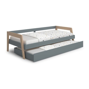 Cama doble juvenil Misty Haze Verde Salvia - Oak Soft