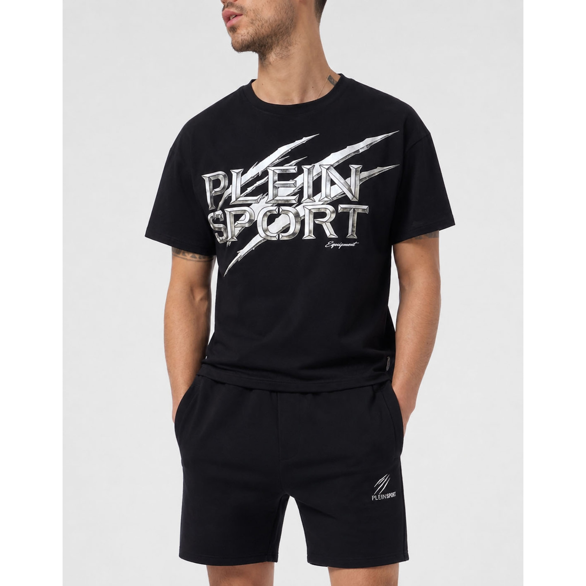 PLEIN SPORT Camiseta de cuello redondo y manga corta LOGO