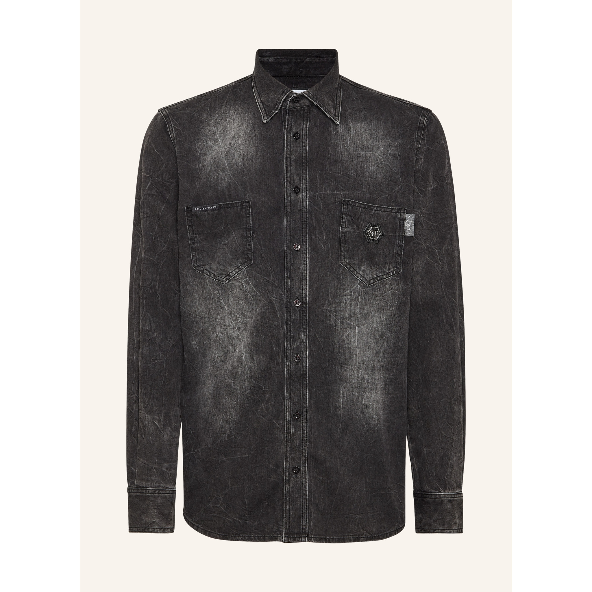 PHILIPP PLEIN Camisa vaquera SKULL&BONES