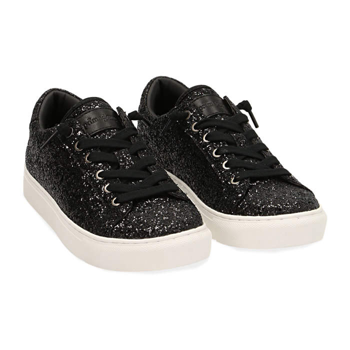 Zapatillas negras con glitter