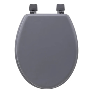 Abattant WC "Colorama" gris en bois laqué