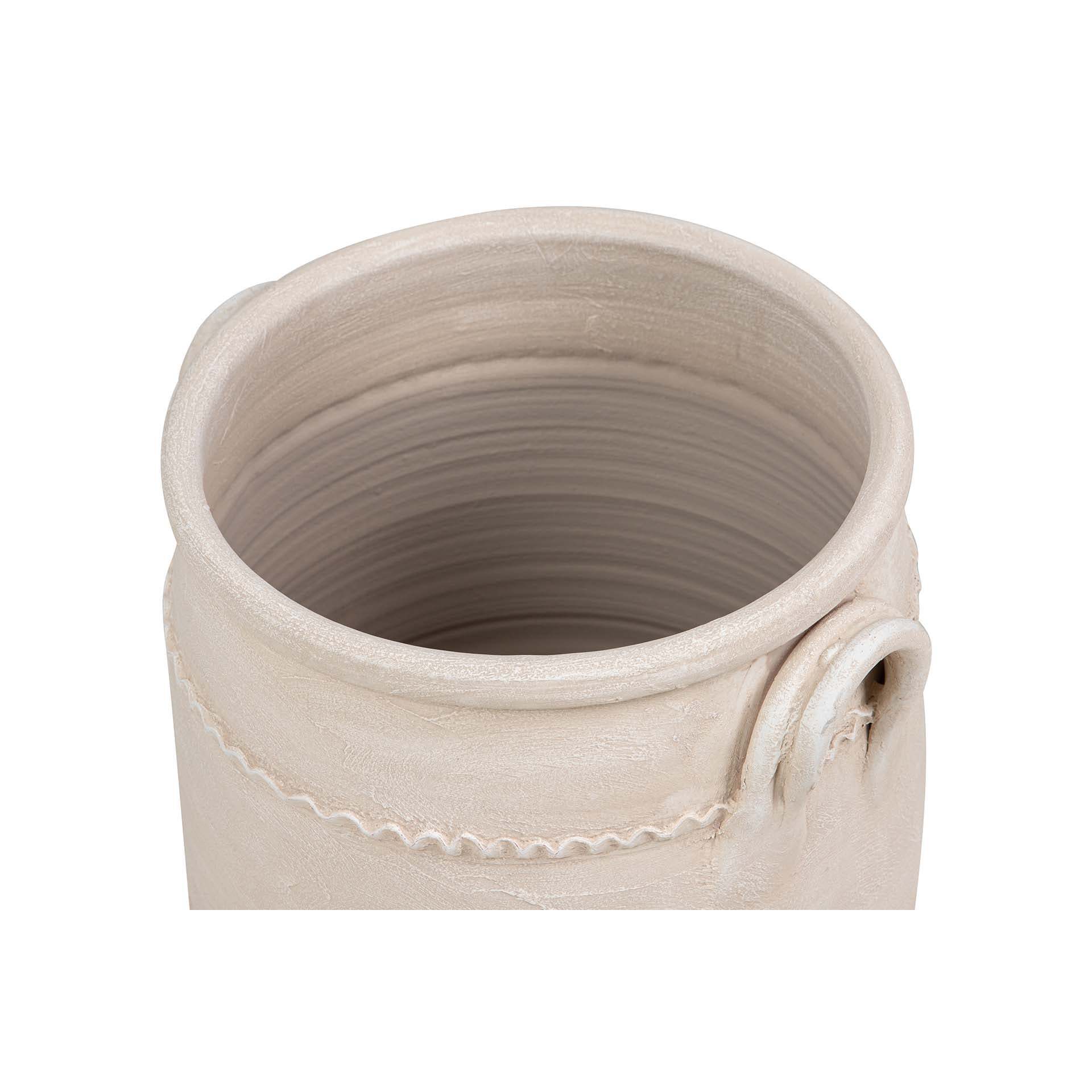 Florero Ceramica Beige 40x40x50 Cm