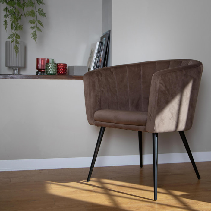 Poltrona velvet - 60xH73x67cm - Pezzi 1 - Bianchi Dino SpA