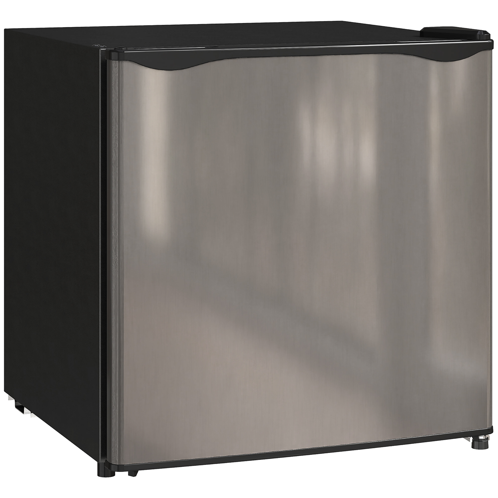 Mini Nevera Silenciosa 46 L Clase E Frigorífico Pequeño Nevera Pequeña con Temperatura Regulable y Puerta Reversible para Salón Habitación Oficina 48x44x49 cm Plata