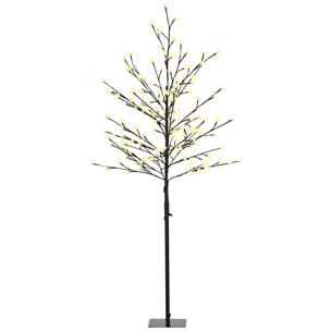 Luz de árbol de Cerezo con 150 Luces LED IP44 Ramas Flexibles 17x17x150 cm Negro