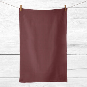 Pack de 2 torchons de cuisine 100% lin Bordeaux 45x70 cm