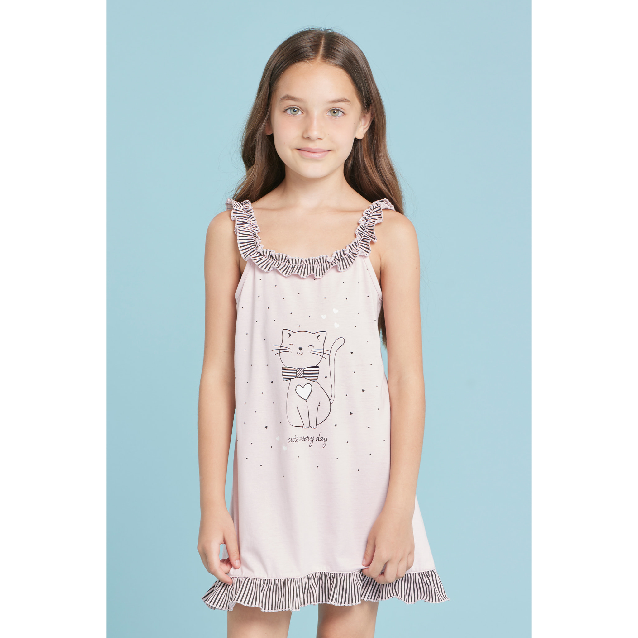 Abitino bambina cotone cute cat Noidinotte