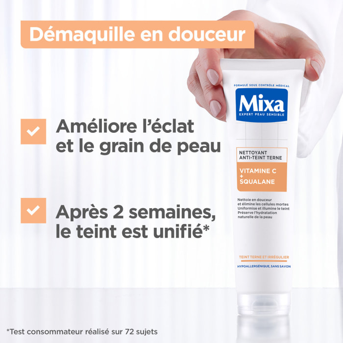 Mixa Lab Nettoyant Anti-teint terne à la Vitamine C et au Squalane 150ml