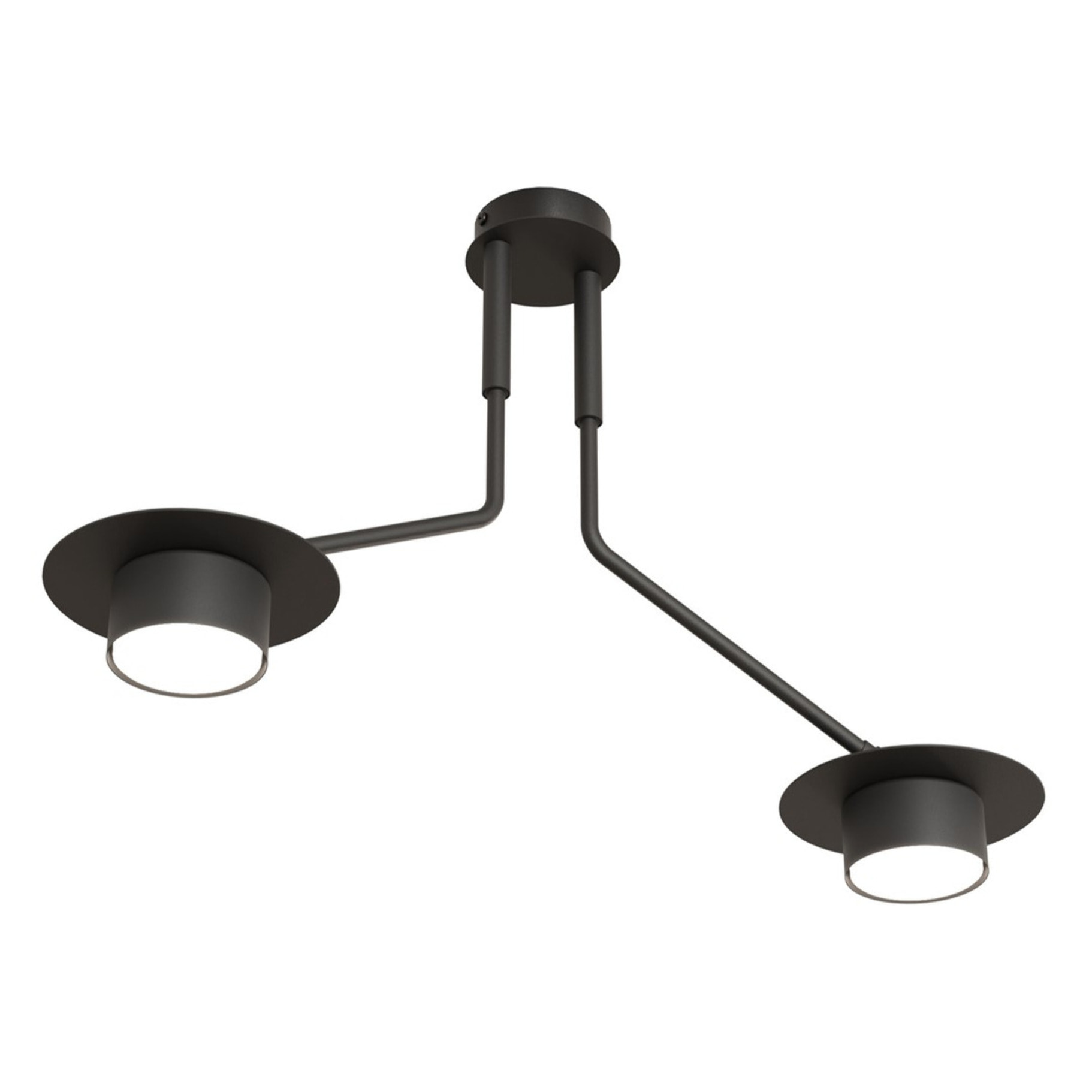 Lampada a sospensione MIZU in acciaio nero opaco