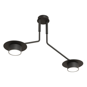 Lampada a sospensione MIZU in acciaio nero opaco