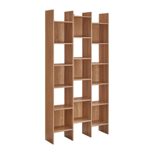 Libreria in legno con piani sfalsati rovere 96x24,8x192 cm - Iken