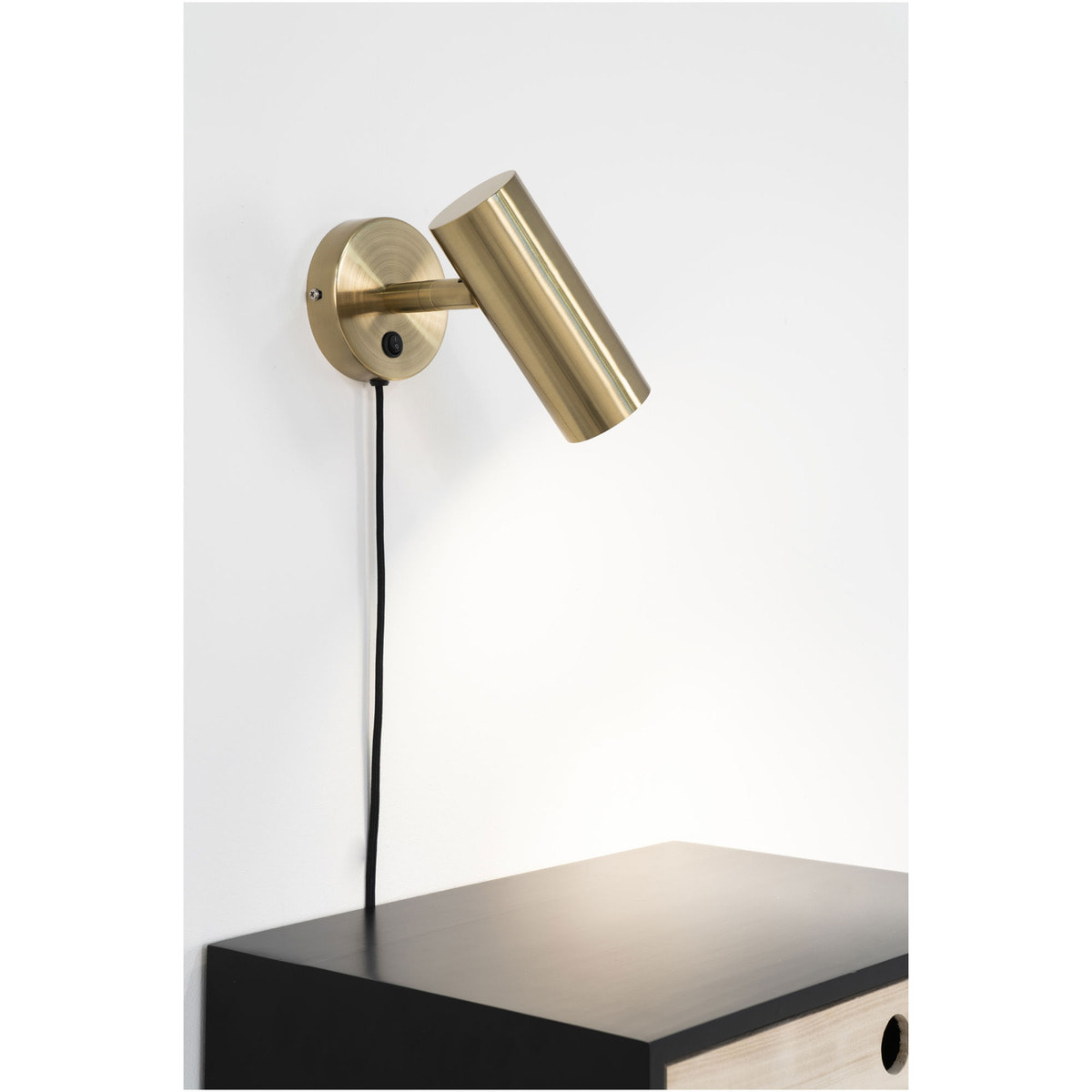 Applique Paris in acciaio ottone orientabile con cavo