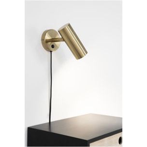 Applique Paris in acciaio ottone orientabile con cavo