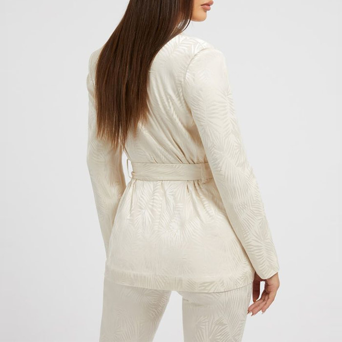 Blazer Holly - jacquard - coupe classique - beige clair