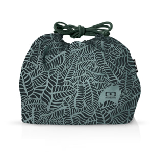 Set lunch box métal 700ml Graphic Jungle + Couverts + Sac repas