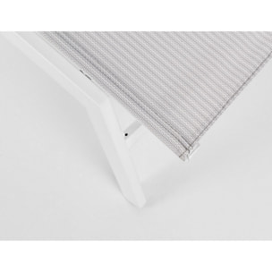 Lettino NILDAS reclinabile bianco