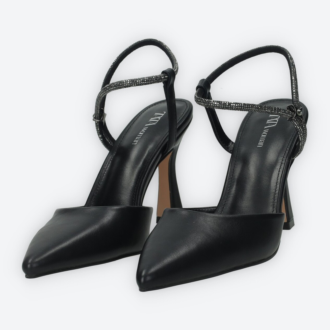 Décolleté sling back Donna Tata Italia Nero