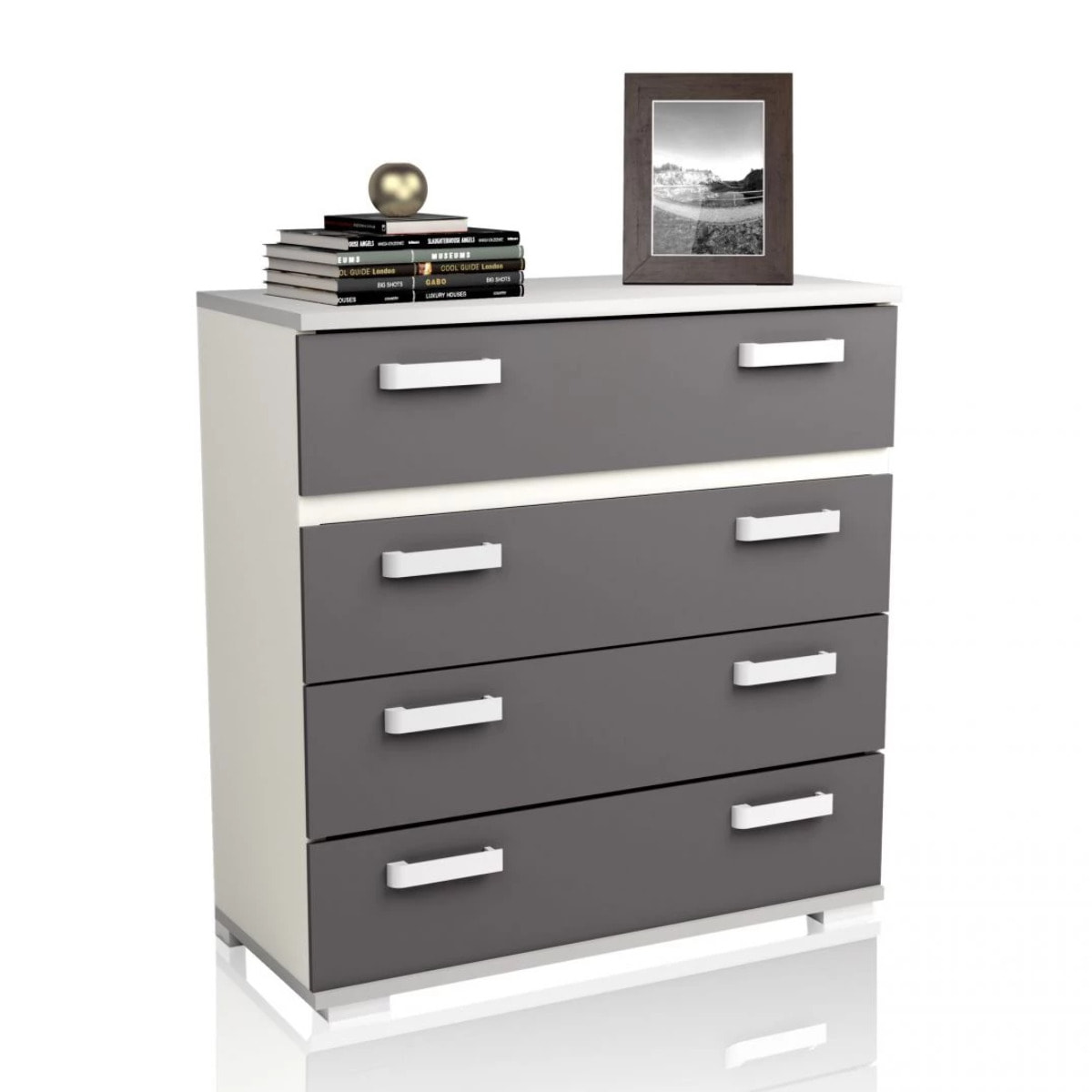 Cómoda Ataneq Blanco - Grafito