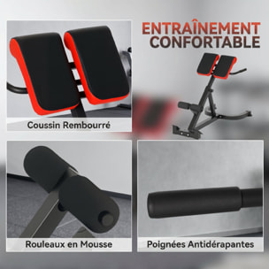 Banc de musculation réglable 5 niv. - banc lombaire - banc hyperextension