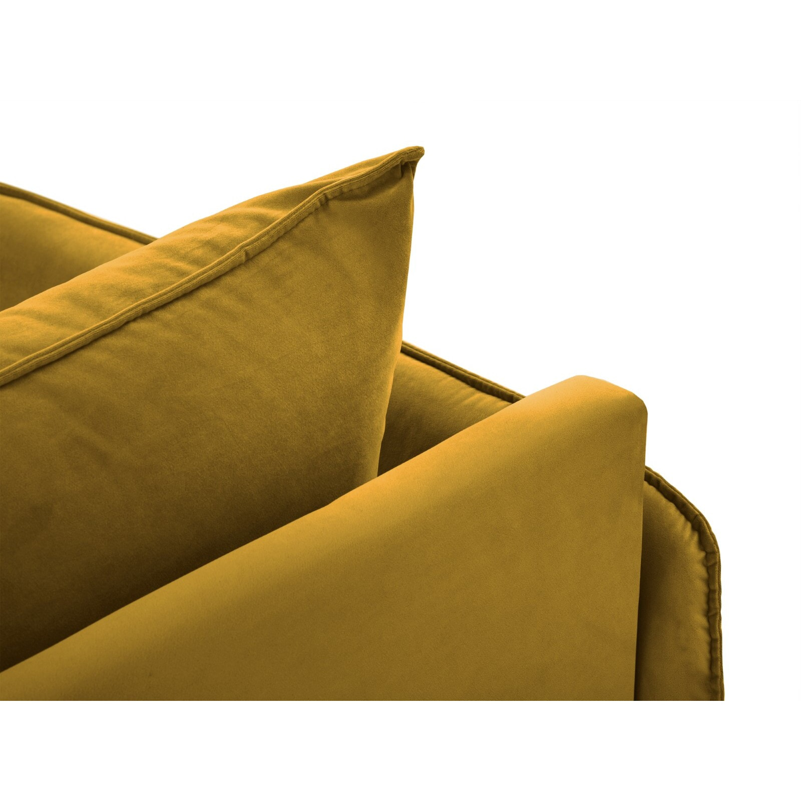 Méridienne gauche "Vienna" en velours jaune