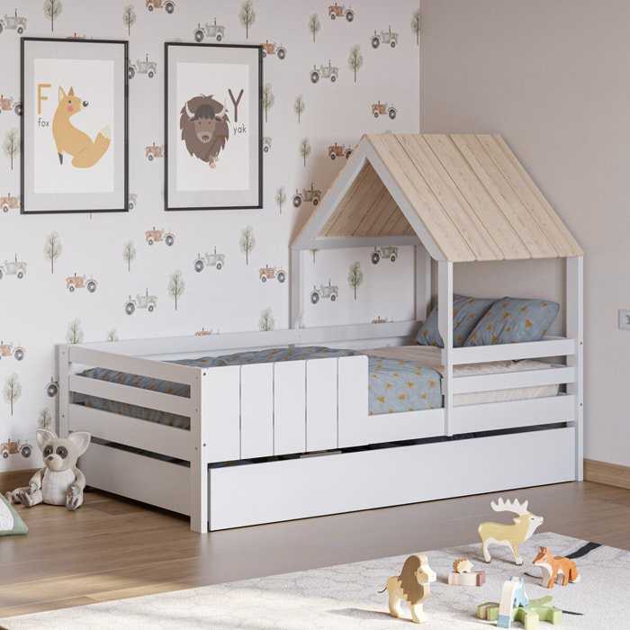 Lit cabane enfant en bois - BASTIEN