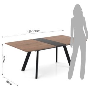 Tomasucci Table extensible LESTO Noir