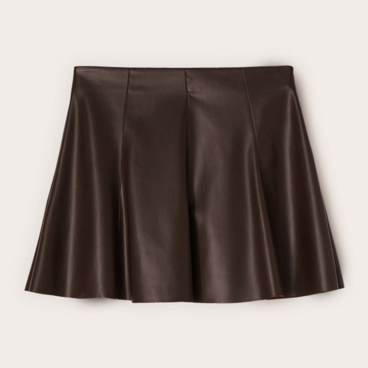 Motivi - Falda línea A en tejido revestido - Marrón