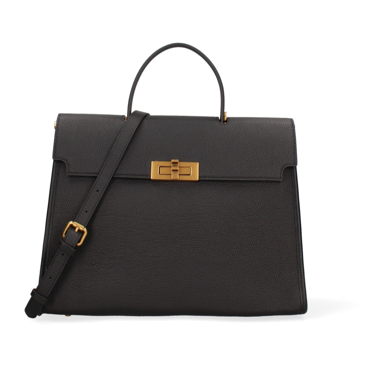 Borsa a mano da donna Made in Italy - Modello Zaffiro Lux - 100% pelle - 35.0 x 27.0 x 13.0 cm