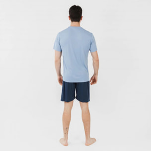 Conjunto deportivo corto tecnico hombre indigo marino