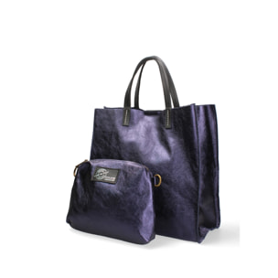 Borsa a mano da donna Made in Italy - Modello Ereva - 100% pelle - 34.5 x 32.0 x 17.0 cm